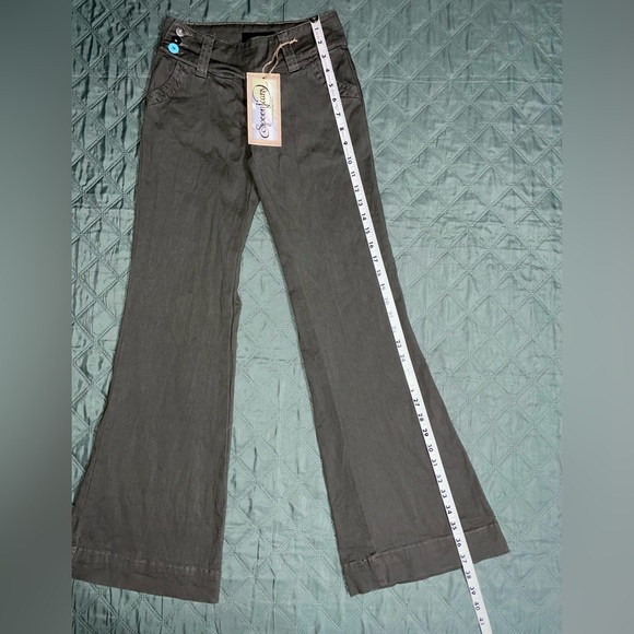 SPOON JEANS Extended-Tab Twill Flare Pants, Size 1/32 Inseam, NWT - Picture 9 of 14
